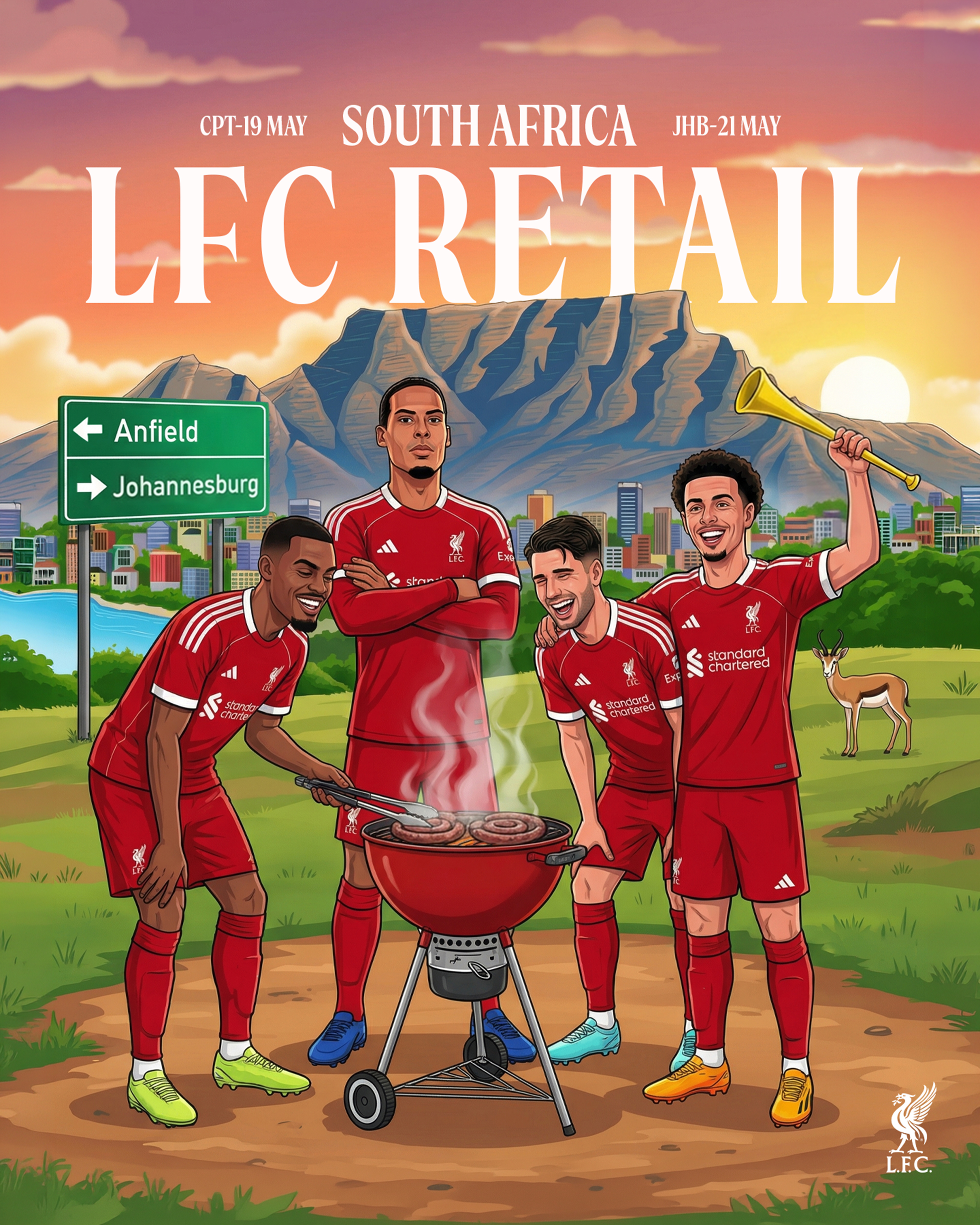 Liverpool FC South Africa announcement post